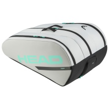 Head Tennis-Racketbag Tour Racquet Bag XL (Schlägertasche, 3 Hauptfächer) 2024 grau/teal 12er